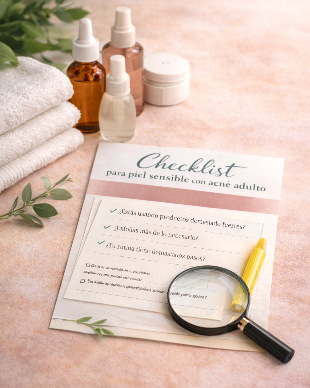 Checklist – ¿Estás irritando tu piel sin saberlo?